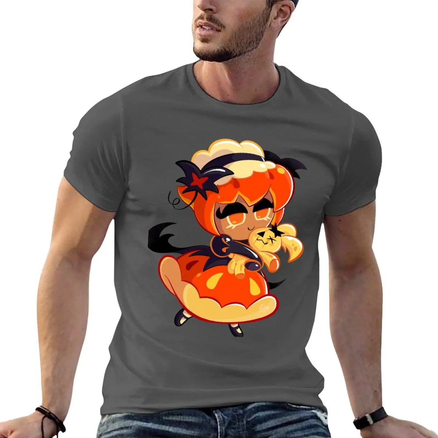 Pumpkin Pie Cookie - Cookie Run Kingdom T-Shirt blanks aesthetic clothes animal prinfor boys mens graphic t-shirts anime