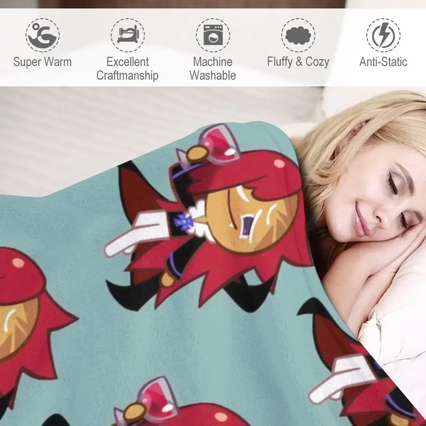 Vampire Cookie! Cookie Run Kingdom Throw Blanket Sofa Throw christmas gifts Thins Blankets