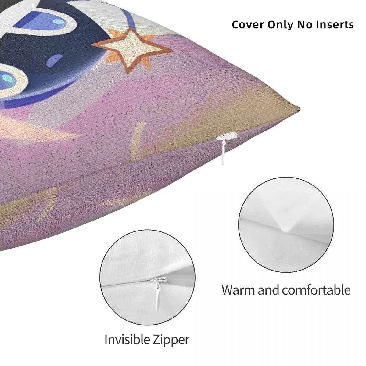 Stardust Cookie Square Pillow Case Cookie Run Kingdom Cushion Cover Customized Polyester Decorative Pillowcase for Sofa 18"