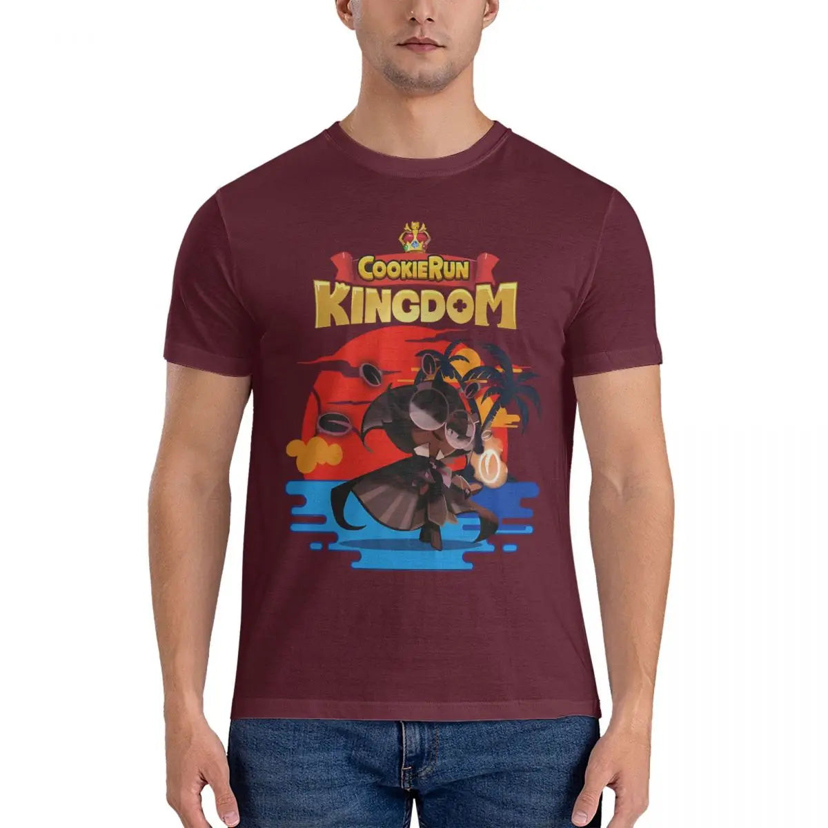 Summer Espresso Men's T Shirt Cookie Run Kingdoms Funny Tees Short Sleeve O Neck T-Shirts 100% Cotton Printed Clothing
