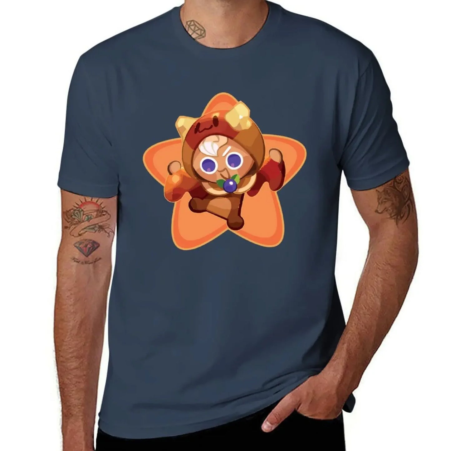 Pancake cookie run kingdom T-Shirt plus sizes shirts graphic tees aesthetic clothes Men's t-shirts