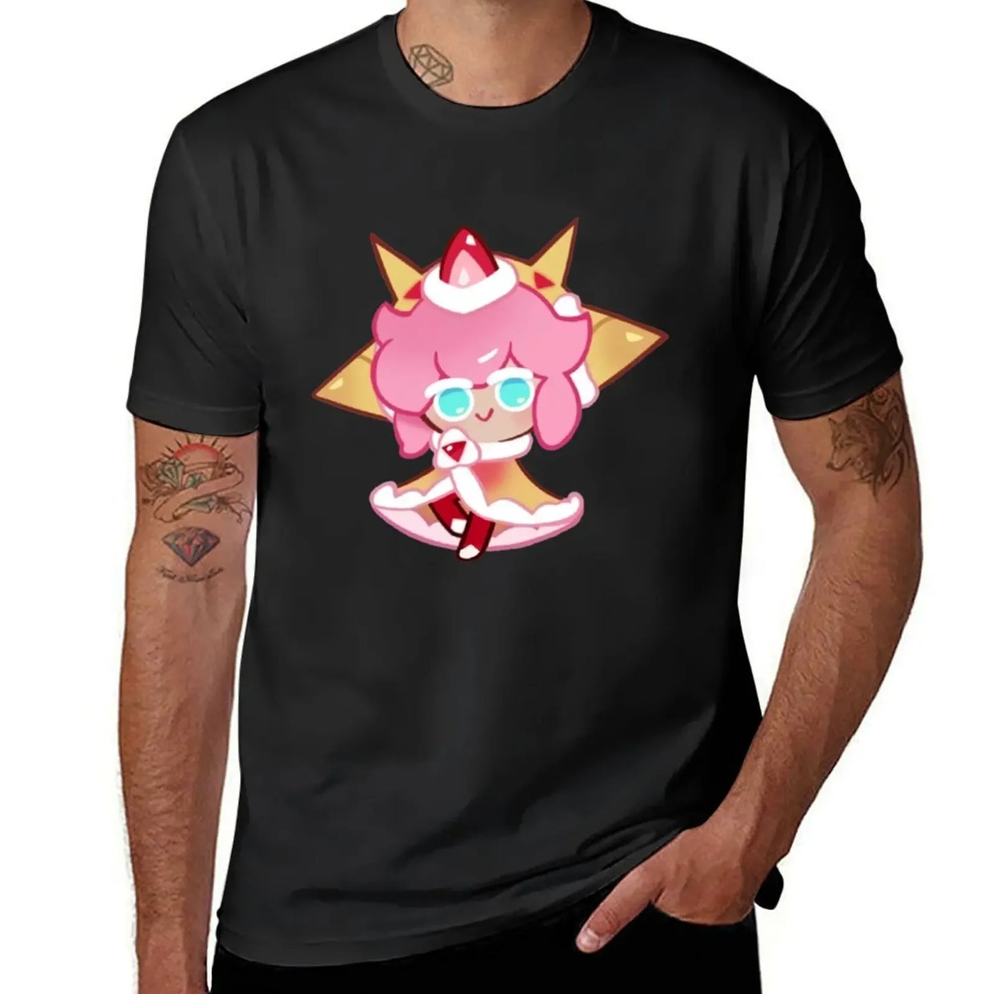 Strawberry Crepe Cookie! Cookie Run Kingdom T-Shirt plus size tops blanks fitted t shirts for men