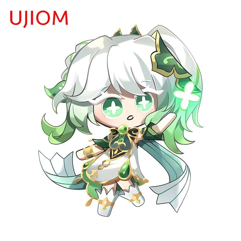 UJIOM Chibi Cookie Run Style Genshin Impact Wall Decals Creative Cartoon Graffiti Baby Nusery Room Stickers Funny Home Decor