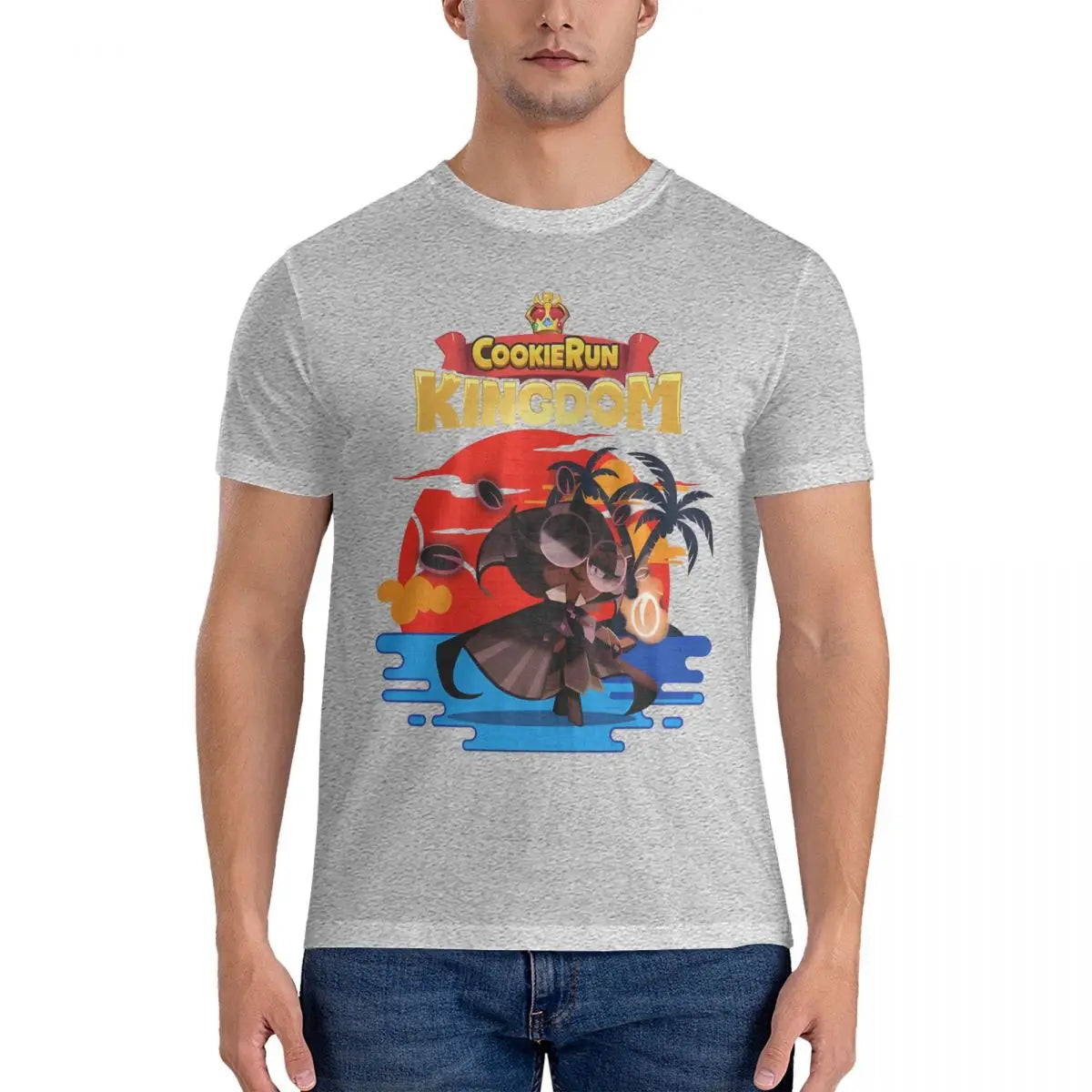 Summer Espresso Men's T Shirt Cookie Run Kingdoms Funny Tees Short Sleeve O Neck T-Shirts 100% Cotton Printed Clothing