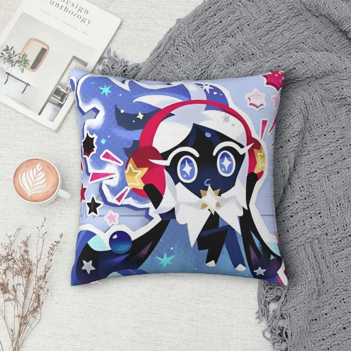 Stardust Cookie Cookie Run Kingdom Square Pillow Covers Car Cushion Cover Cute Decor Throw Pillow Case 40*40