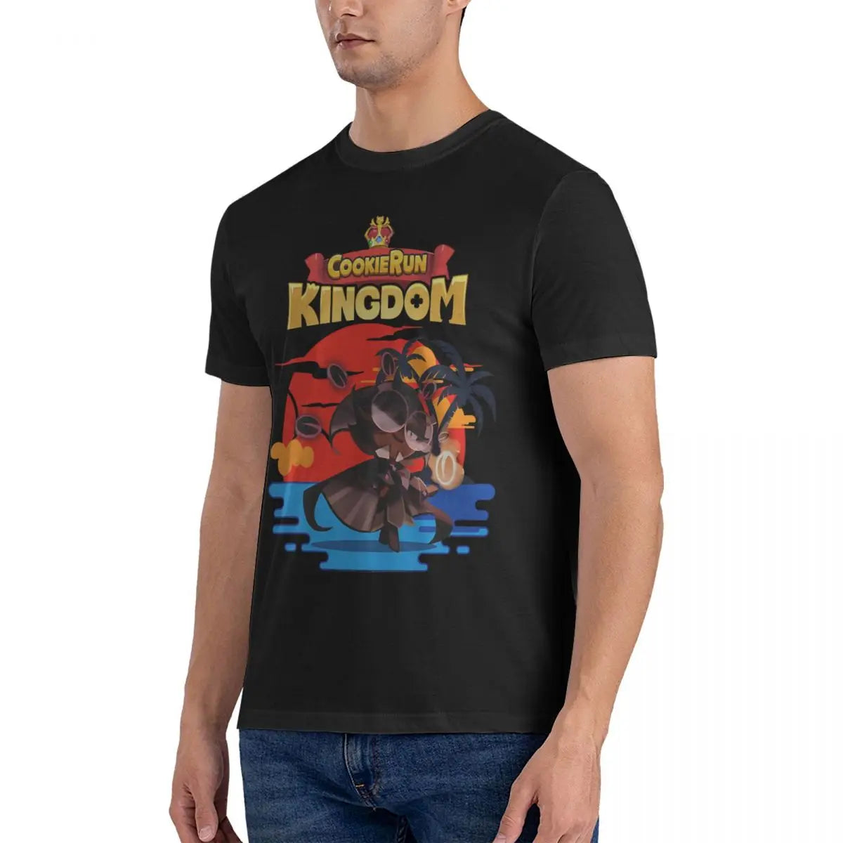 Summer Espresso Men's T Shirt Cookie Run Kingdoms Funny Tees Short Sleeve O Neck T-Shirts 100% Cotton Printed Clothing