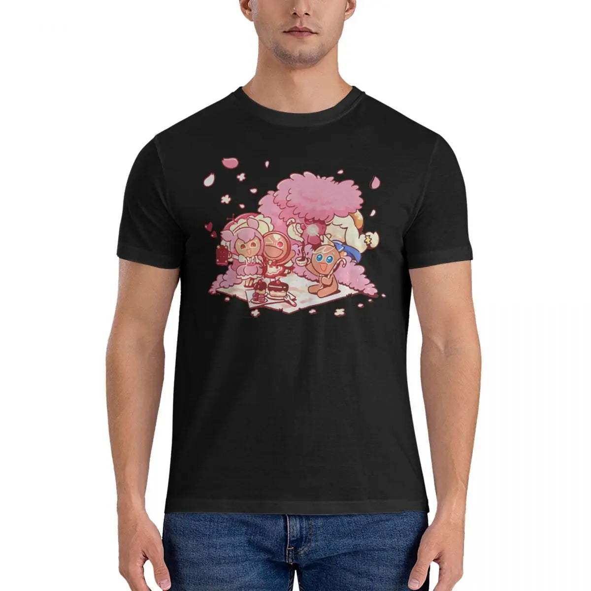 Game T-Shirt Men Cookie Run Kingdoms Funny 100% Cotton Tee Shirt Round Collar Short Sleeve T Shirt Printed Clothing