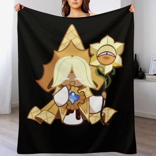 Pure Vanilla Cookie Cookie Run Kingdom Classic Throw Blanket Thermal Picnic Blankets