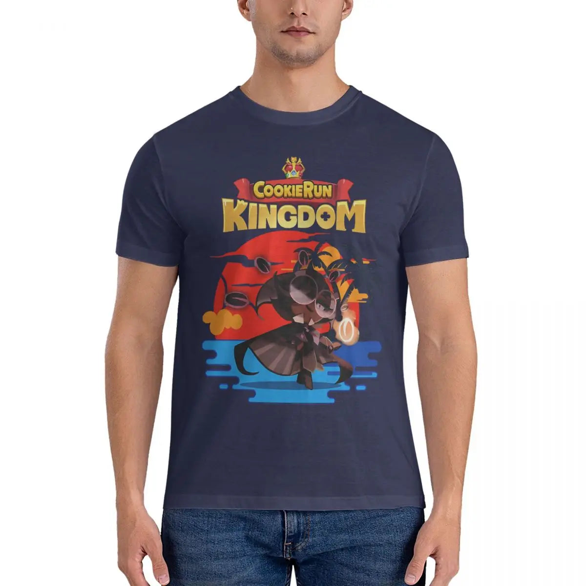Summer Espresso Men's T Shirt Cookie Run Kingdoms Funny Tees Short Sleeve O Neck T-Shirts 100% Cotton Printed Clothing