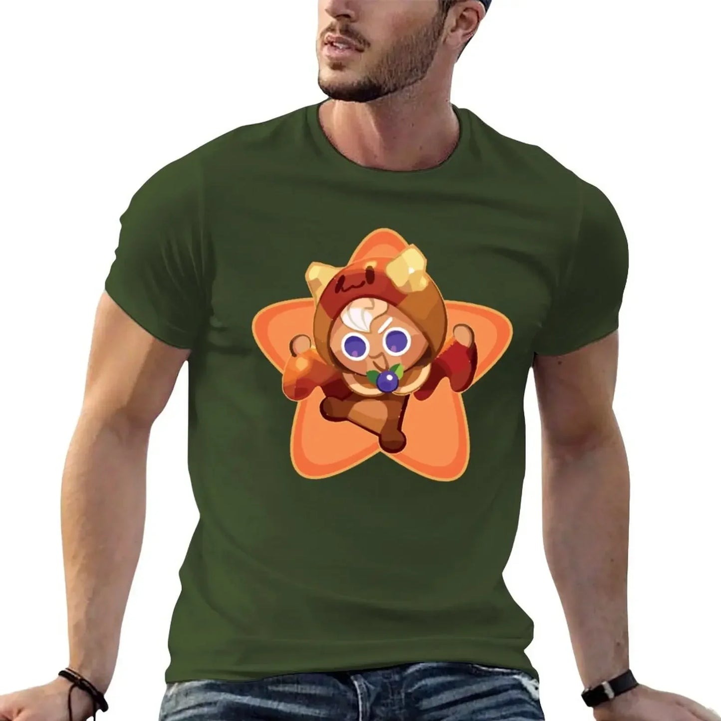 Pancake cookie run kingdom T-Shirt summer clothes heavyweights t shirts for men pack