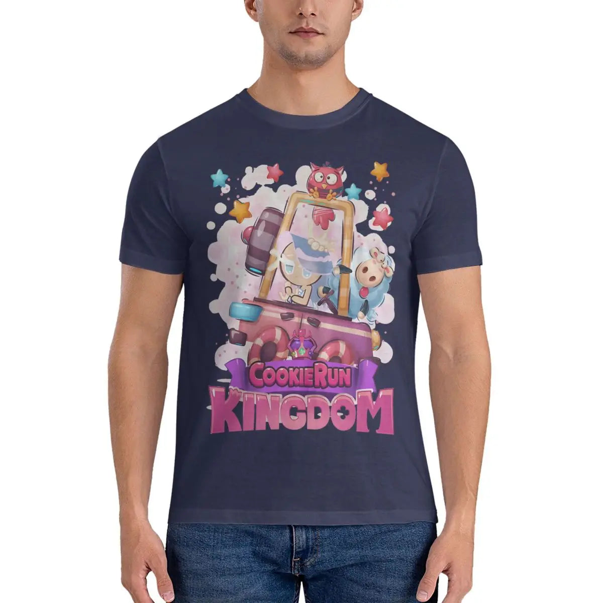 Car Sea Fairy Men T Shirt Cookie Run Kingdoms Funny Tees Short Sleeve O Neck T-Shirts Cotton Printing Clothes