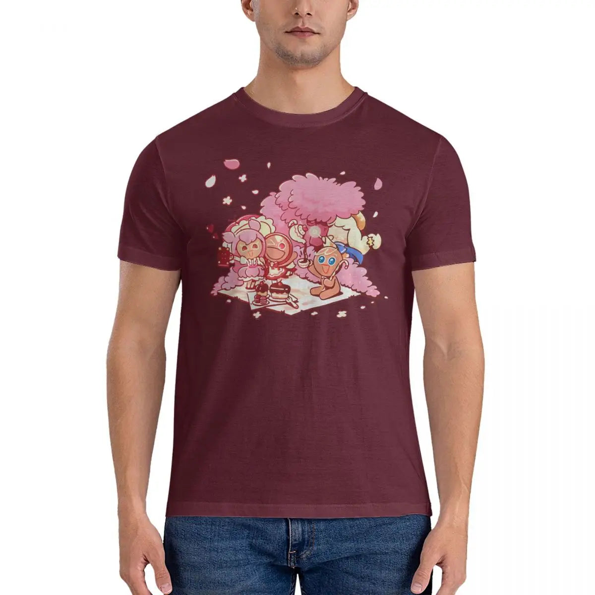 Game T-Shirt Men Cookie Run Kingdoms Funny 100% Cotton Tee Shirt Round Collar Short Sleeve T Shirt Printed Clothing