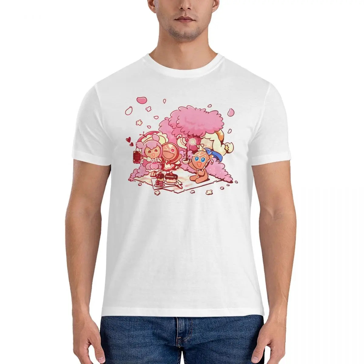 Game T-Shirt Men Cookie Run Kingdoms Funny 100% Cotton Tee Shirt Round Collar Short Sleeve T Shirt Printed Clothing