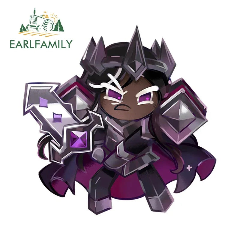 EARLFAMILY 13cm x 12.3cm for Cookie Run Kingdom Pure Vanilla Cookie Car Stickers Sunscreen Scratch-Proof Decals Car Styling