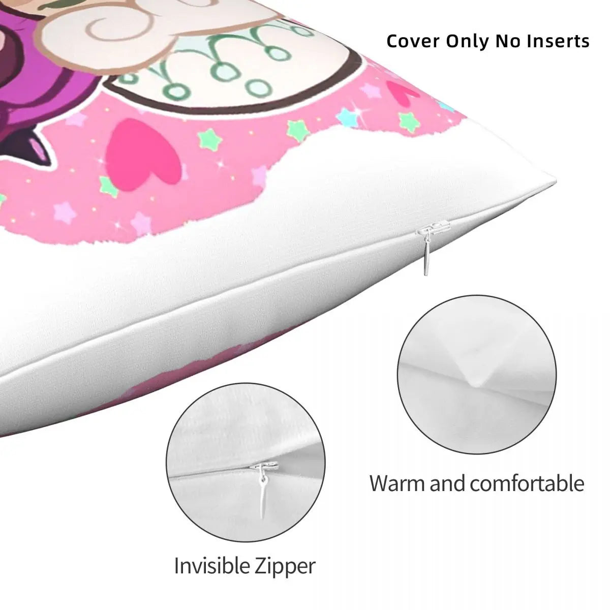 Milk And Purple Yam Cookie Run Kingdom Pillowcase Polyester Cushion Cover Gift Throw Pillow Case Cover Home Zippered 45*45cm