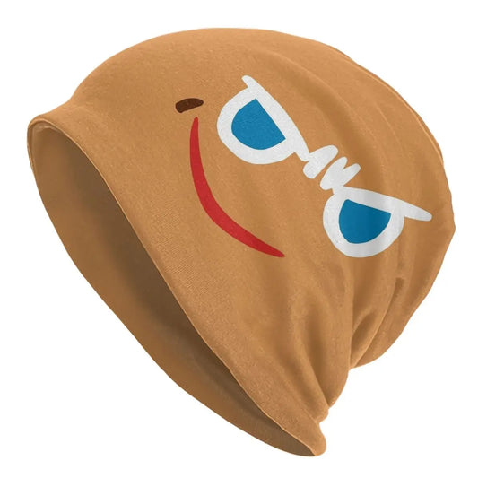 Gingerbrave Cursed Face Bonnet Hat Winter Outdoor Skullies Beanies Hats Cookie Run Kingdom Game for Men Women Warm Dual-use Caps
