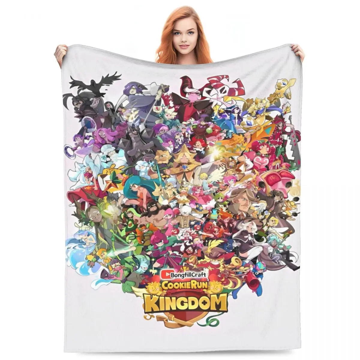 Starsher - Cookie Run Kingdom Coral Fleece Plush Throw Blankets Blankets for Home Car Lightweight Quilt