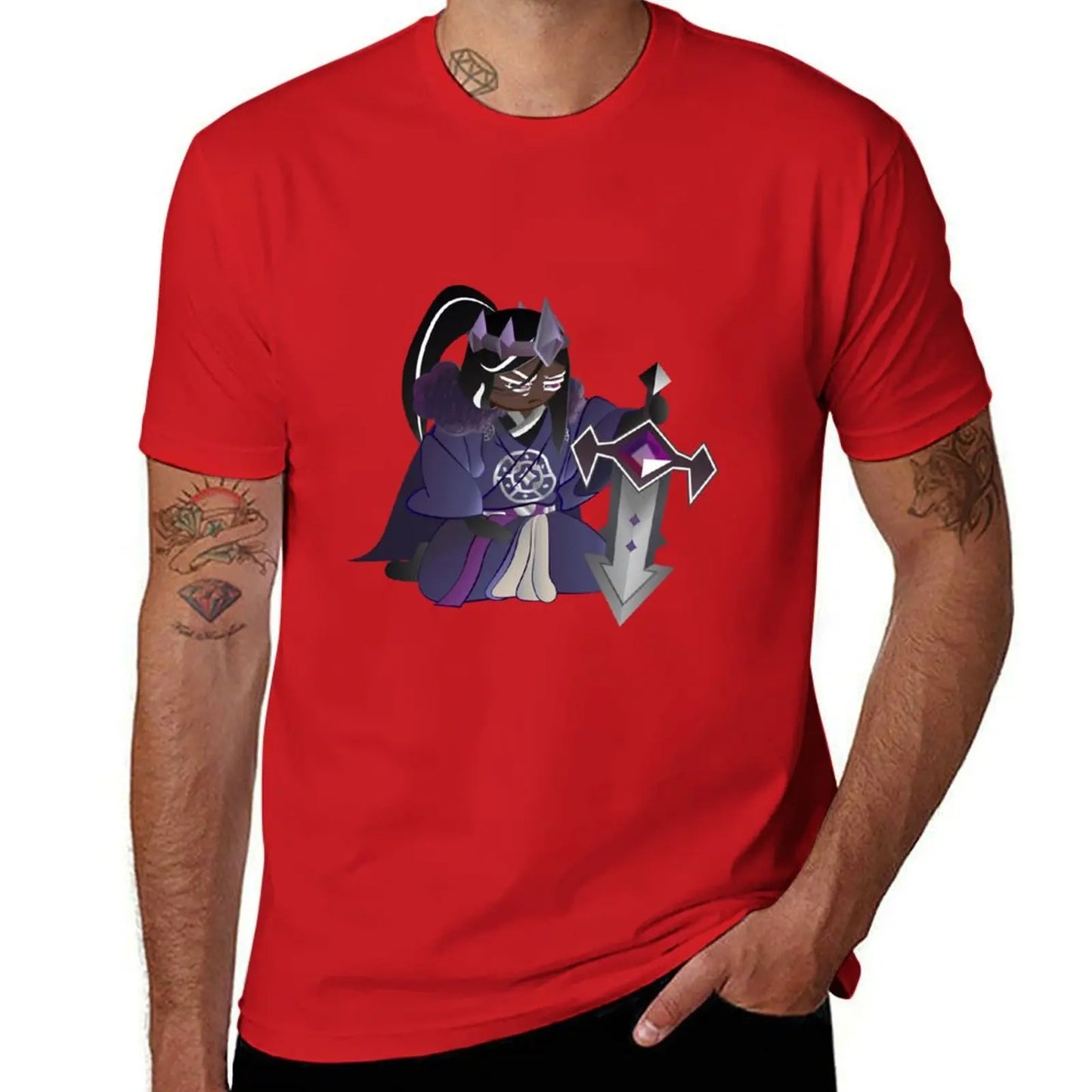 Cookie Run Kingdom Dark Cacao Cookie meditate T-Shirt cute tops for a boy plain kawaii clothes men workout shirt