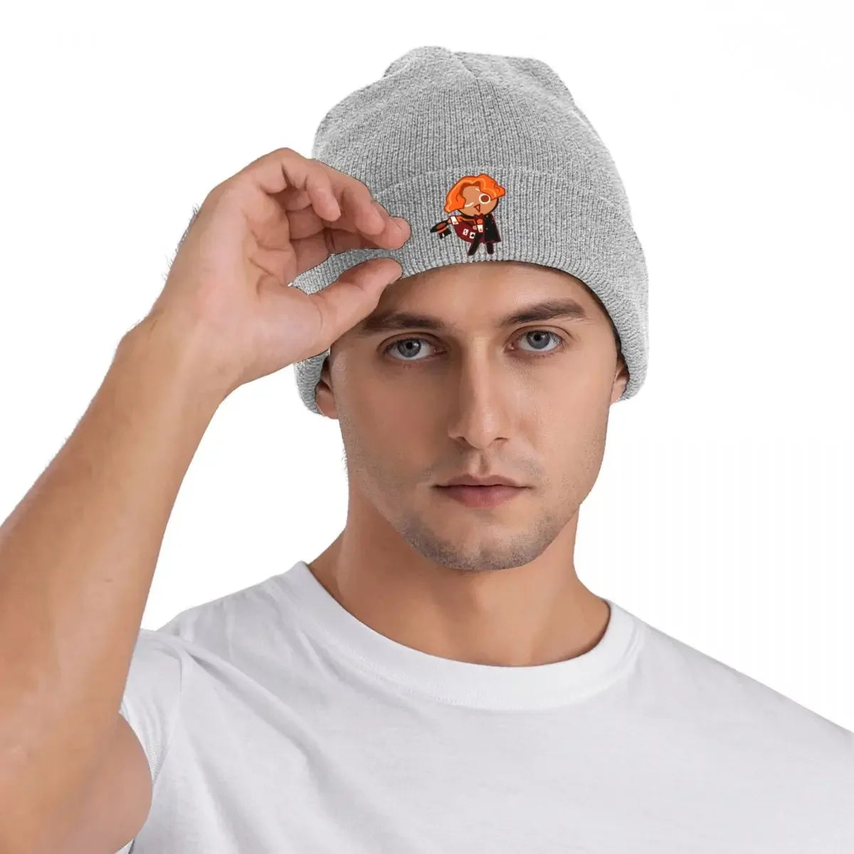 Cookie Run Beanie Hats almond cookie Knit Hat Outdoor Elastic Female Male Caps Autumn Winter Design Funny Bonnet Hats Gift