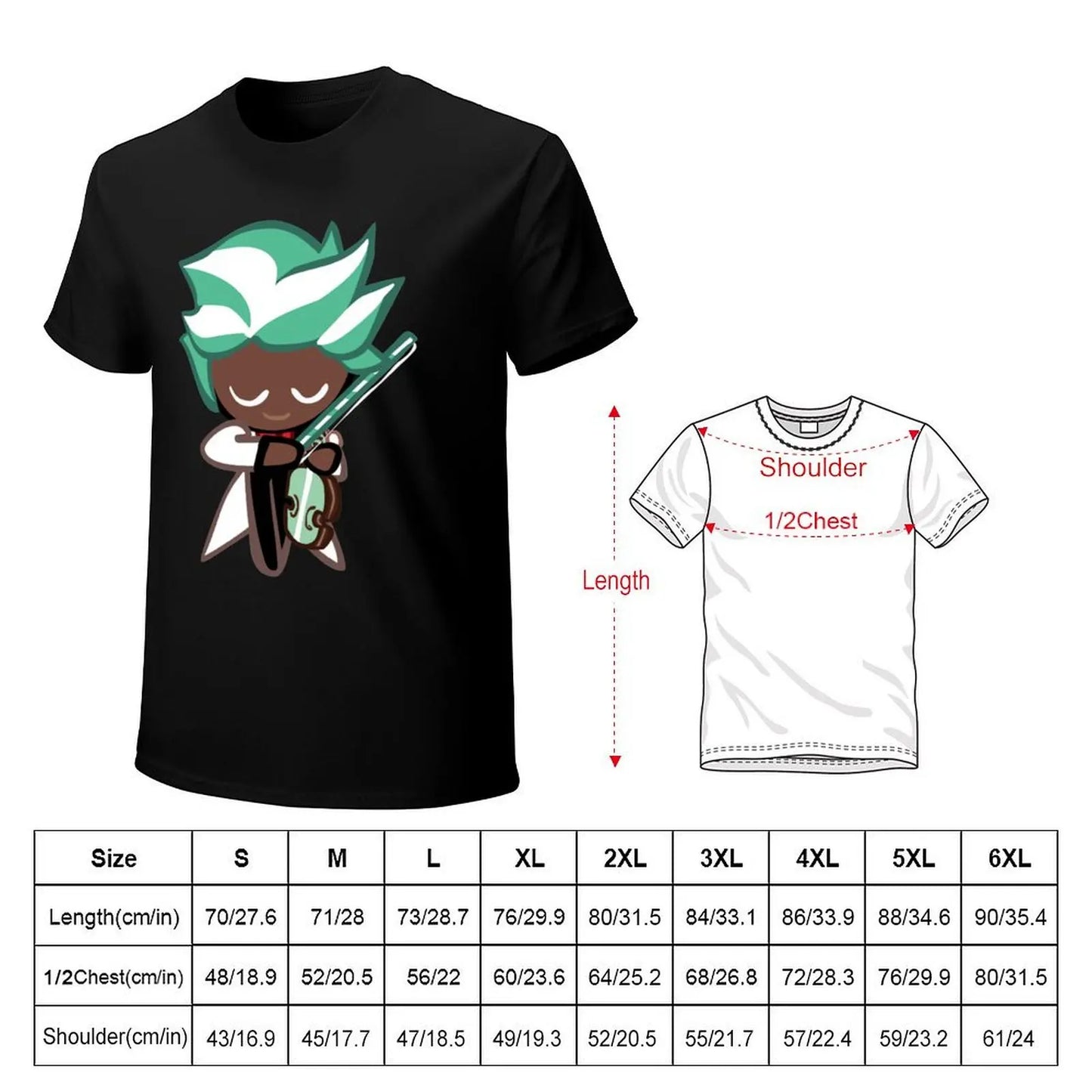 Mint Choco Cookie (Cookie Run) T-Shirt plus size clothes basketball graphic tees cheap stuff mens vintage t shirts