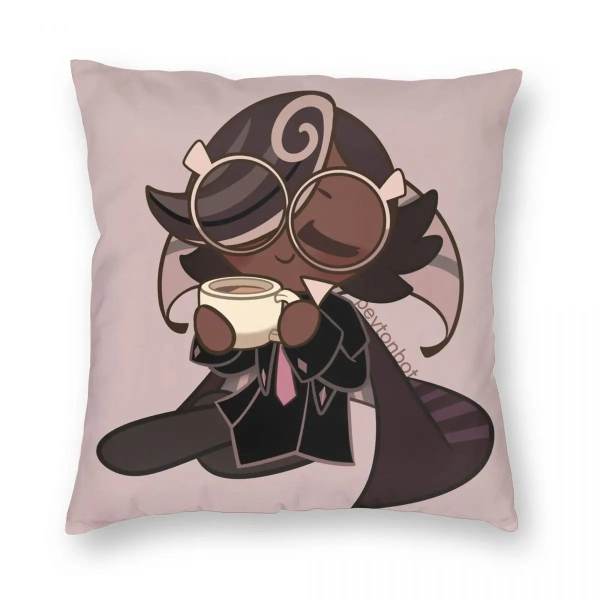 Espresso Cookie Run Pillowcase Polyester Linen Velvet Printed Zip Decor Pillow Case Sofa Seater Cushion Cover 45x45