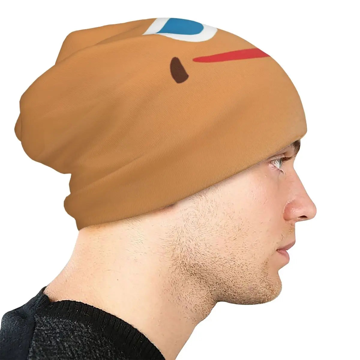 Gingerbrave Cursed Face Bonnet Hat Winter Outdoor Skullies Beanies Hats Cookie Run Kingdom Game for Men Women Warm Dual-use Caps