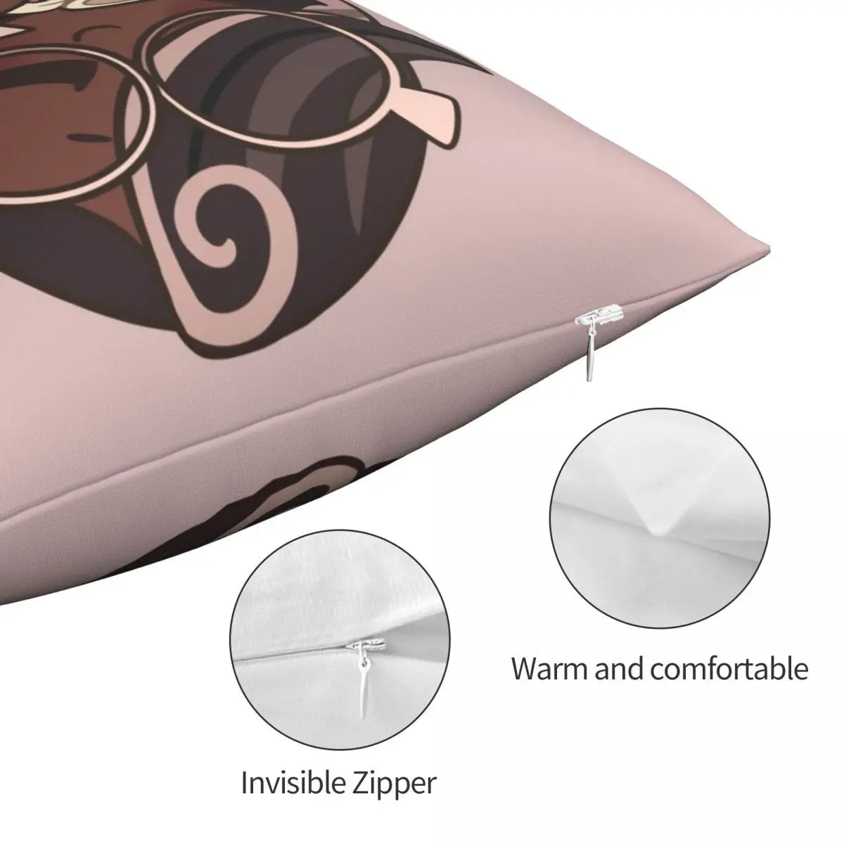 Espresso Cookie Run Pillowcase Polyester Linen Velvet Printed Zip Decor Pillow Case Sofa Seater Cushion Cover 45x45