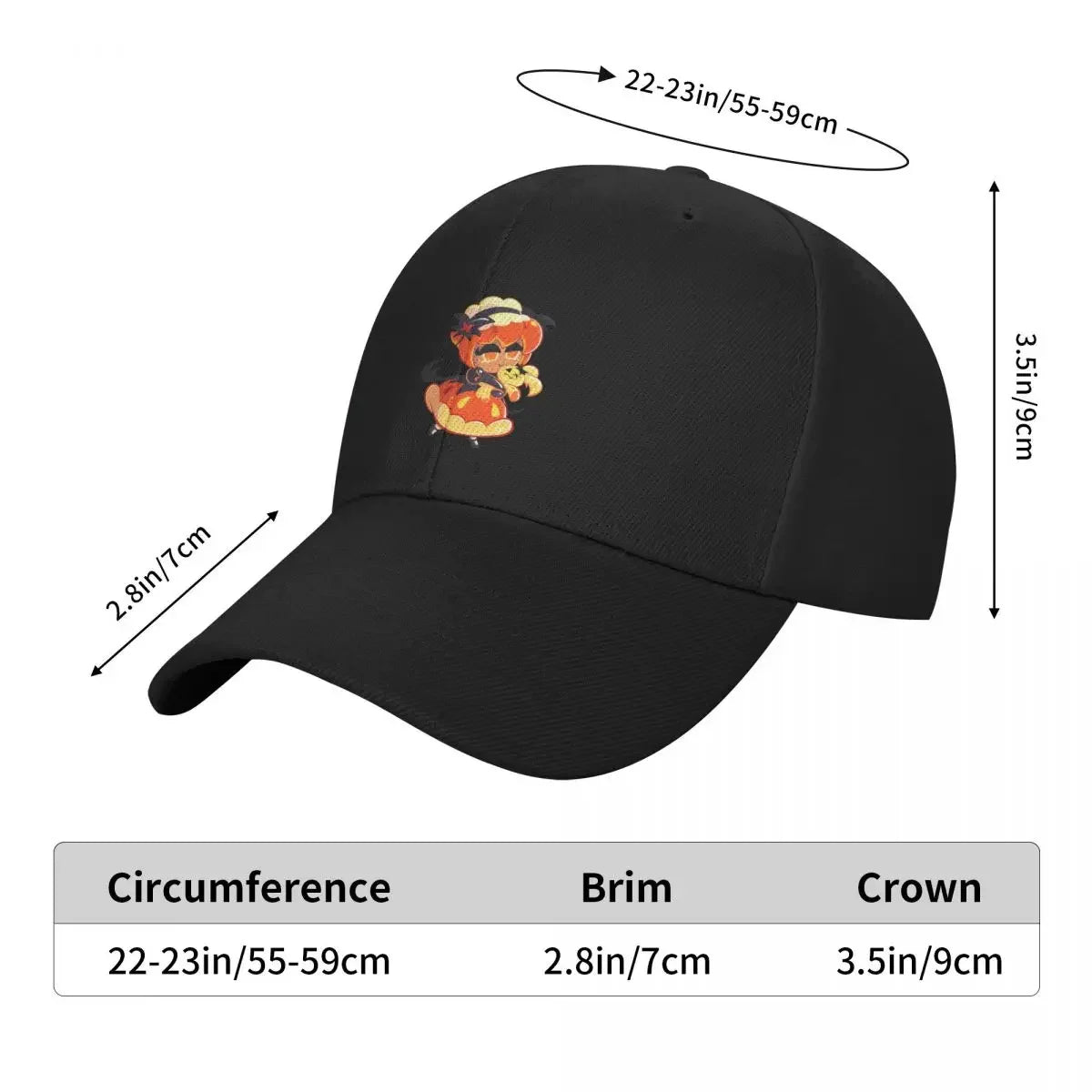 Pumpkin Pie Cookie - Cookie Run Kingdom Baseball Cap Brand Man cap Visor Trucker Hats For Men Women's