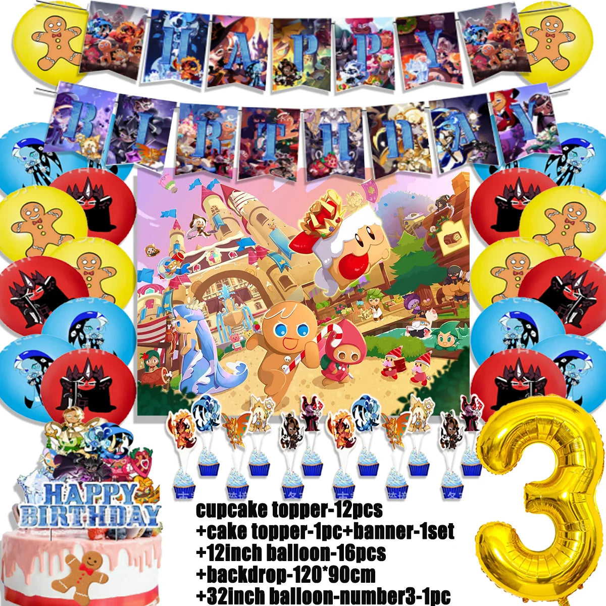 Cookie Run Kingdom Birthday Decorations