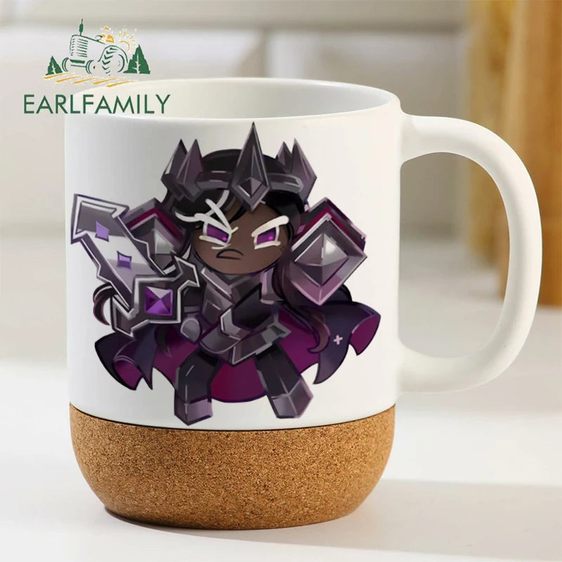 EARLFAMILY 13cm x 12.3cm for Cookie Run Kingdom Pure Vanilla Cookie Car Stickers Sunscreen Scratch-Proof Decals Car Styling