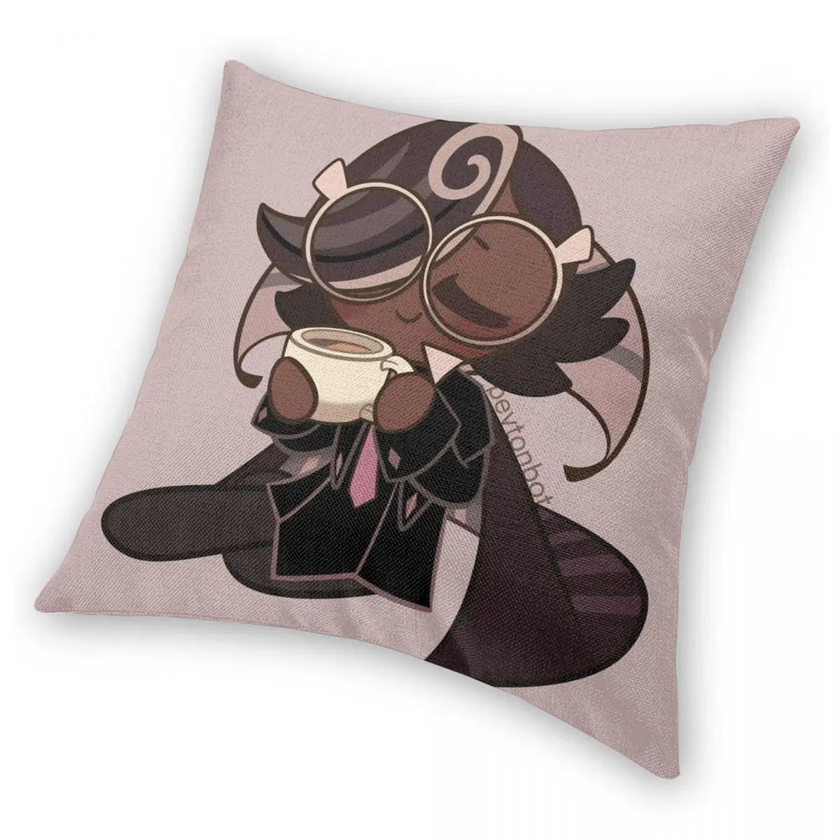 Espresso Cookie Run Pillowcase Polyester Linen Velvet Printed Zip Decor Pillow Case Sofa Seater Cushion Cover 45x45