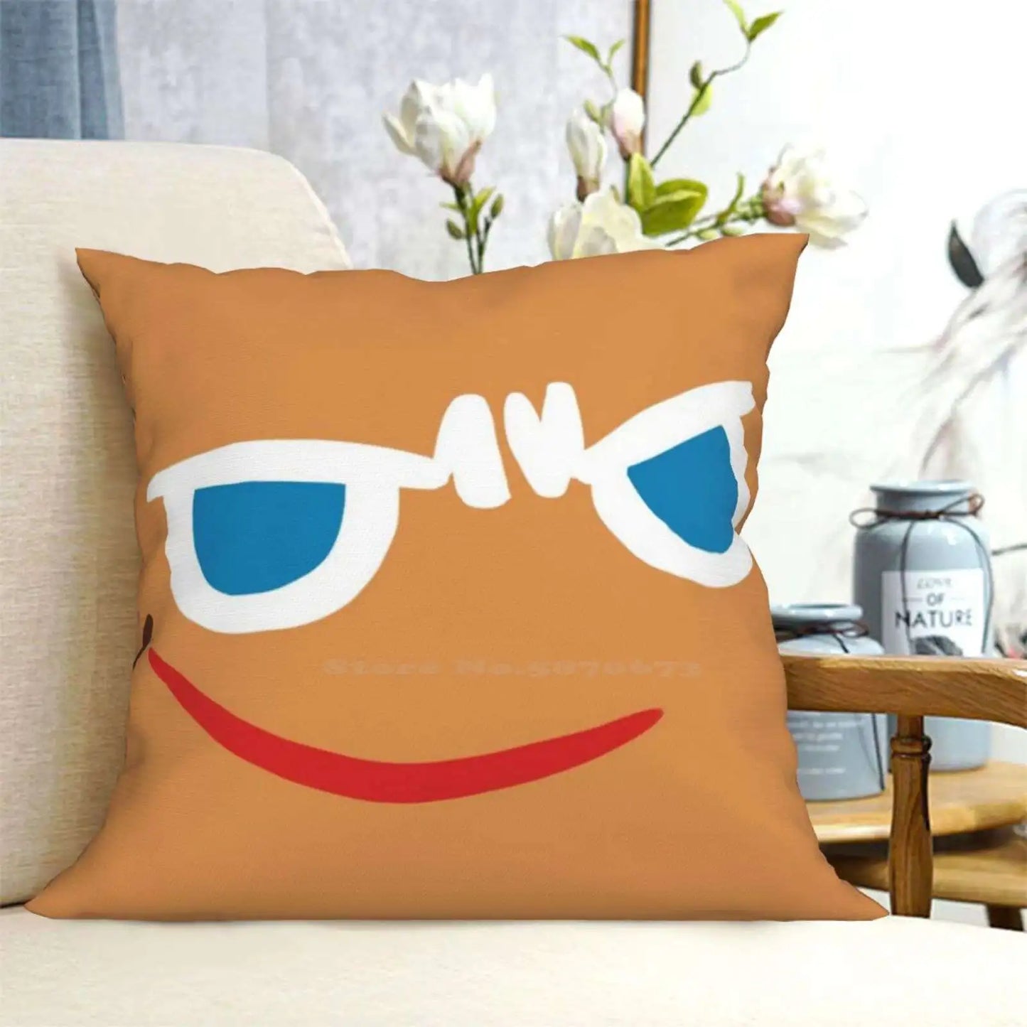 Gingerbrave Cursed Face Fashion Sofa Throw Pillow Cover Pillowcase Cookie Run Kingdom Cookie Run Ovenbreak Gingerbrave Face