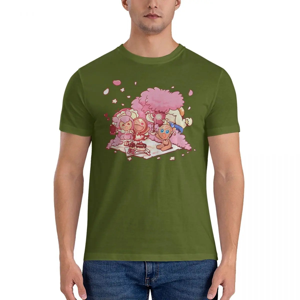 Game T-Shirt Men Cookie Run Kingdoms Funny 100% Cotton Tee Shirt Round Collar Short Sleeve T Shirt Printed Clothing