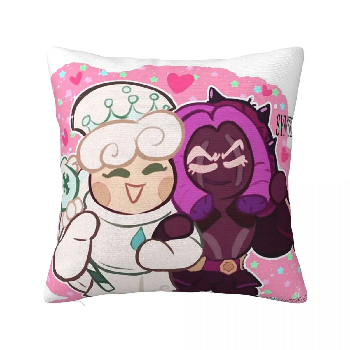 Milk And Purple Yam Cookie Run Kingdom Pillowcase Polyester Cushion Cover Gift Throw Pillow Case Cover Home Zippered 45*45cm