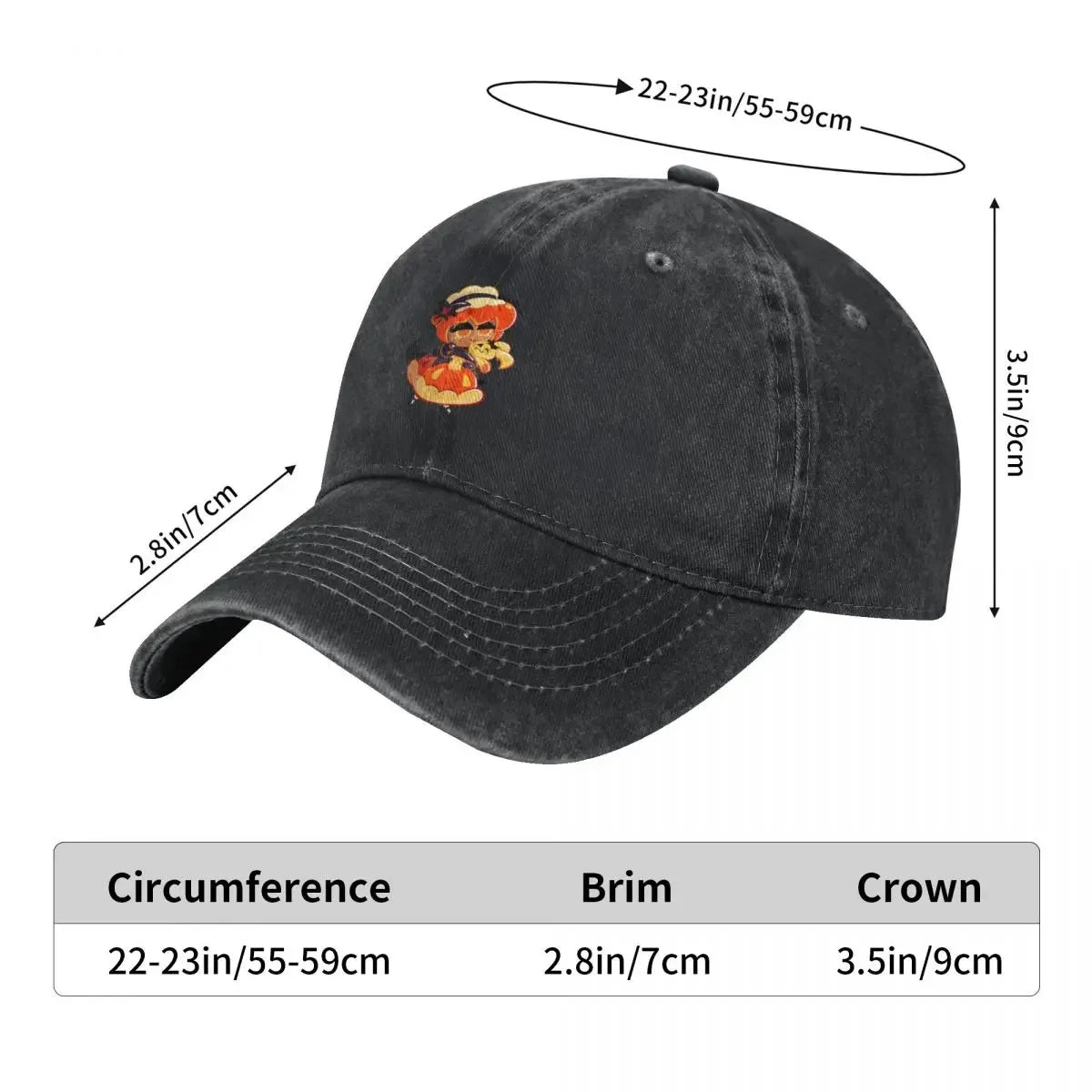 Pumpkin Pie Cookie - Cookie Run Kingdom Baseball Cap Hat Luxury Brand Luxury Cap Baseball For Men Women's