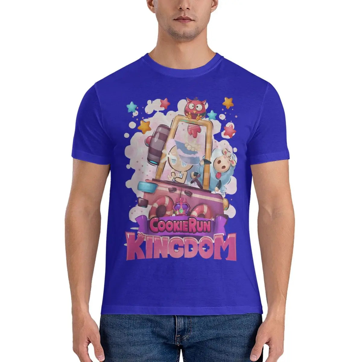 Car Sea Fairy Men T Shirt Cookie Run Kingdoms Funny Tees Short Sleeve O Neck T-Shirts Cotton Printing Clothes