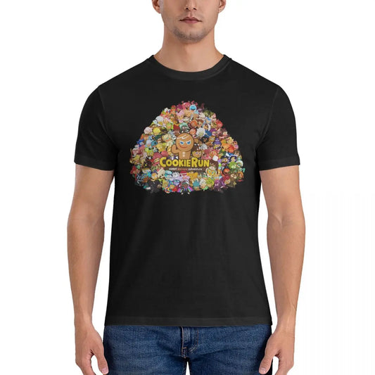 Novelty Game T-Shirts Men Round Collar Pure Cotton T Shirt Cookie Run Kingdoms Short Sleeve Tee Shirt Gift Idea Clothing