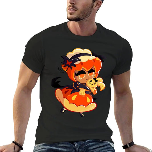 Pumpkin Pie Cookie - Cookie Run Kingdom T-Shirt blanks aesthetic clothes animal prinfor boys mens graphic t-shirts anime
