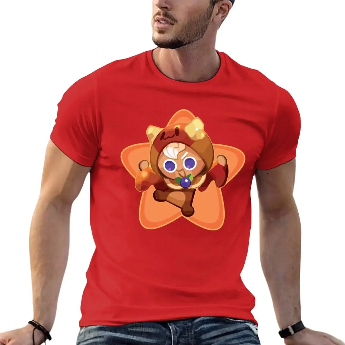 Pancake cookie run kingdom T-Shirt summer clothes heavyweights t shirts for men pack