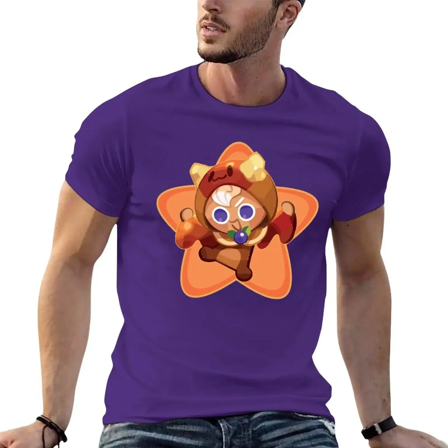 Pancake cookie run kingdom T-Shirt summer clothes heavyweights t shirts for men pack