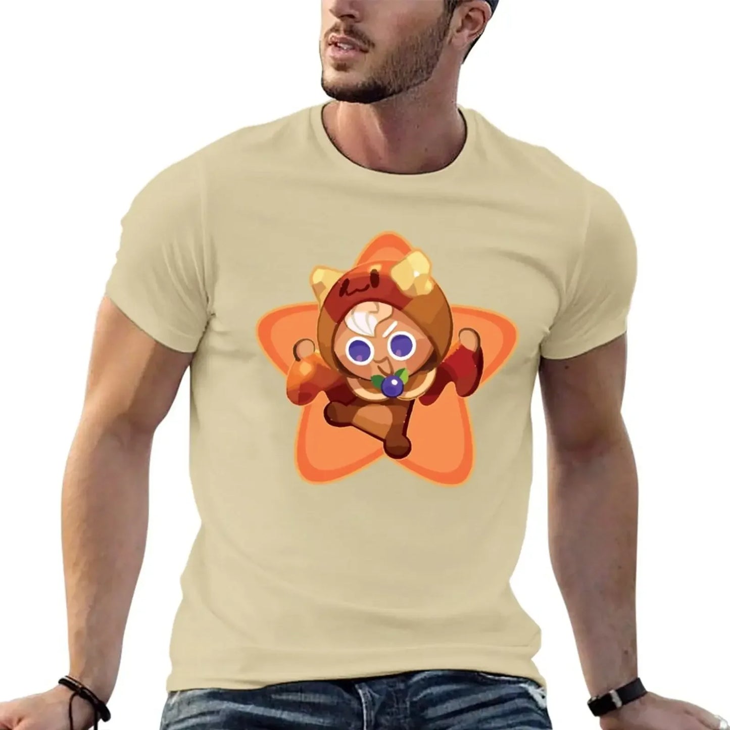 Pancake cookie run kingdom T-Shirt summer clothes heavyweights t shirts for men pack