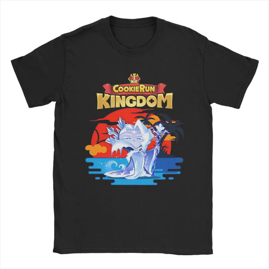 Men's Cookie Run Kingdom Frost Queen T Shirt Game Runner 100% Cotton Clothes Funny Short Sleeve Round Neck Tees Gift T-Shirt