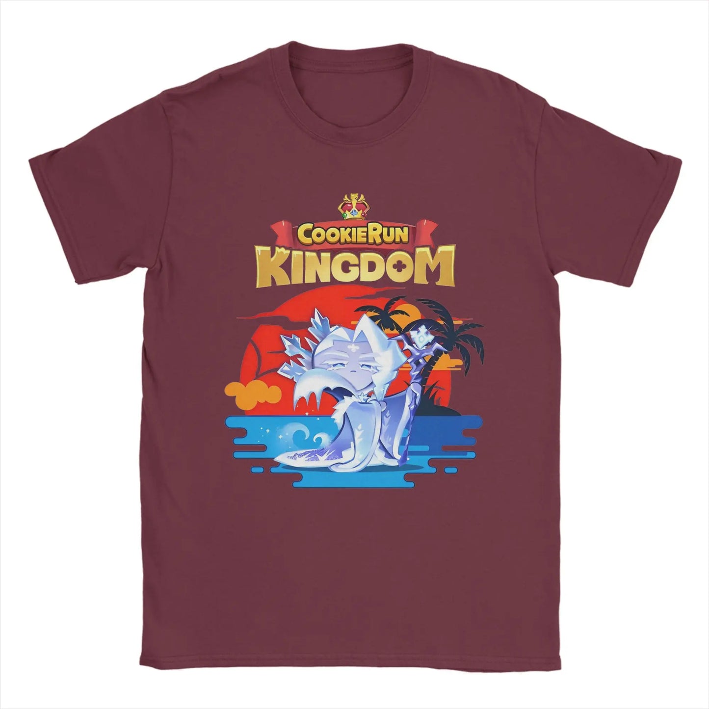 Men's Cookie Run Kingdom Frost Queen T Shirt Game Runner 100% Cotton Clothes Funny Short Sleeve Round Neck Tees Gift T-Shirt