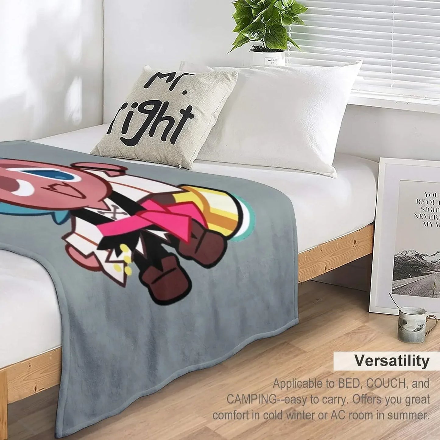 Sorbet Shark Cookie! Cookie Run Kingdom Throw Blanket Sofa Quilt decorative Blankets