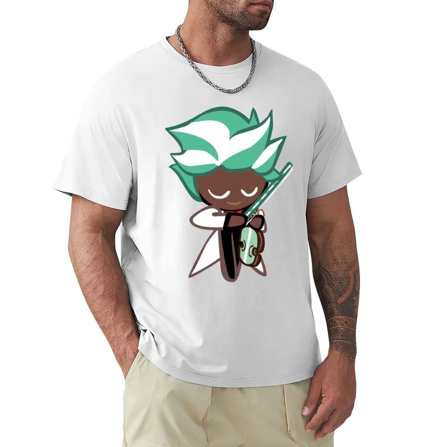 Mint Choco Cookie (Cookie Run) T-Shirt plus size clothes basketball graphic tees cheap stuff mens vintage t shirts